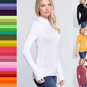 Like New Stretchy Mock Turtleneck Tops - Different Colors